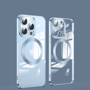 Electroplating Wireless Magnetic Charging All-Inclusive Lens Case for iPhone