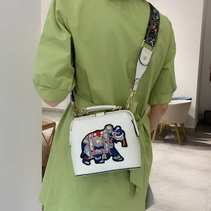 Vintage Embroidery Elephant Bag