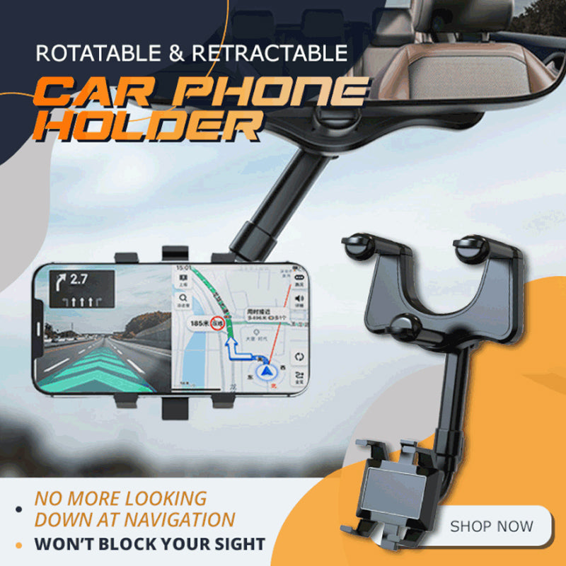 Rotatable & Retractable Car Phone Holder