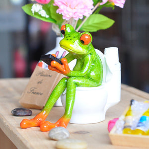 Festival Frog Resin Crafts Frog Pastoral Ornament