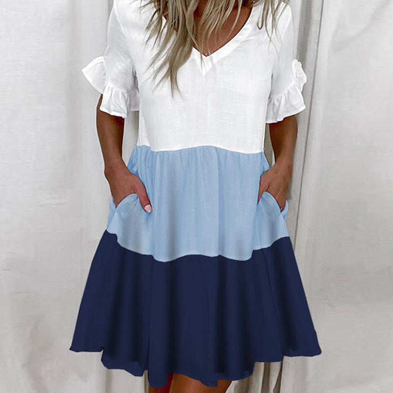 Ruffle Pattern Casual Dress