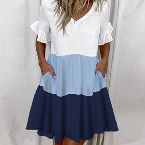 Ruffle Pattern Casual Dress