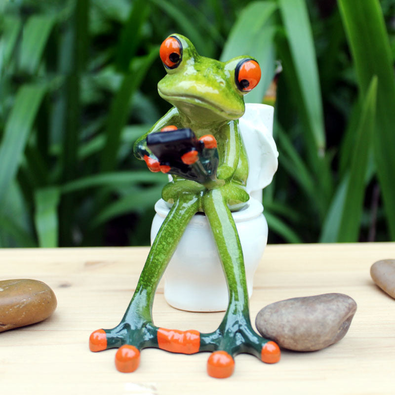 Festival Frog Resin Crafts Frog Pastoral Ornament