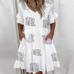 Ruffle Pattern Casual Dress