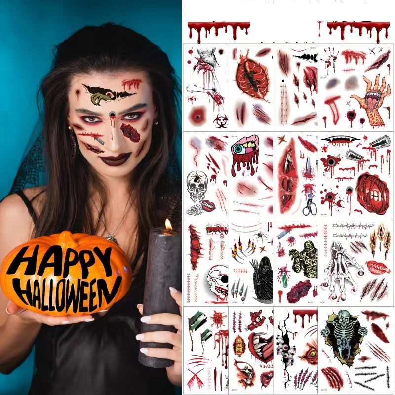 Halloween Prank Makeup Temporary Tattoo