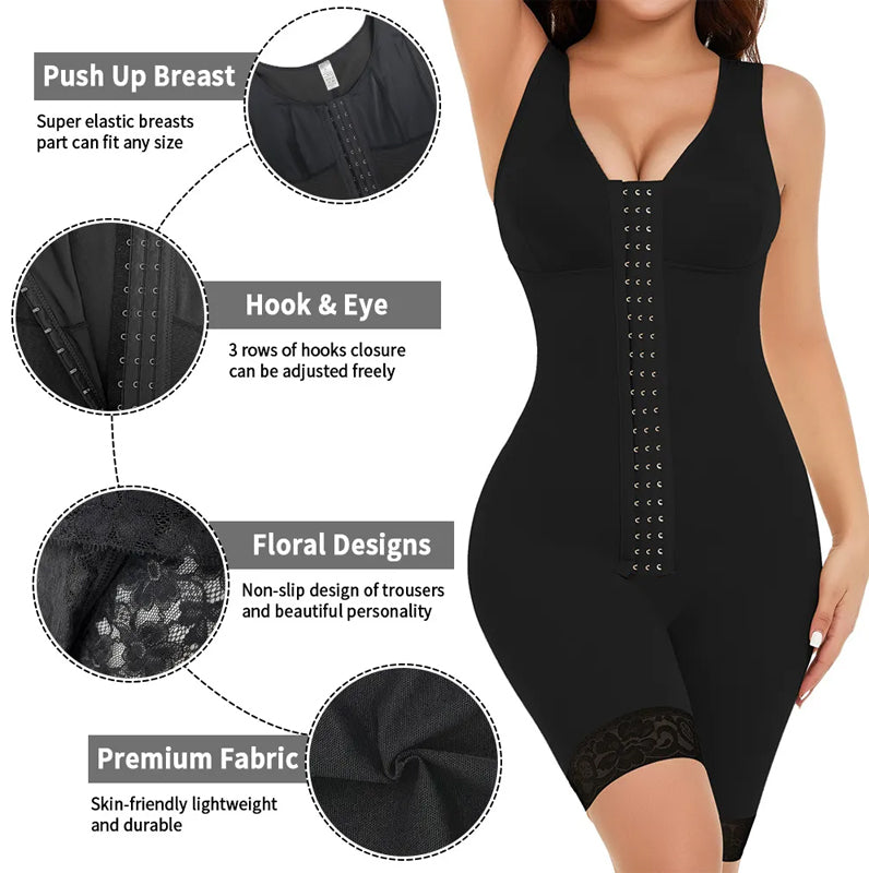 Open File One-Piece Shapewear