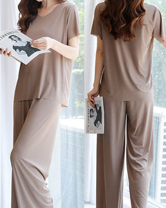 Ice Silk Pajama Two-piece Set