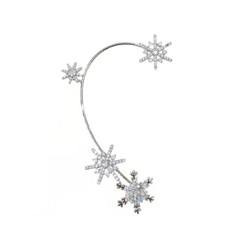 Diamond And Zirconia Earrings Without Holes