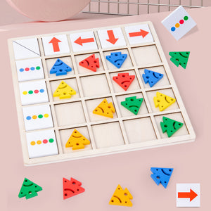 Wooden Table Color Direction Game For Kids