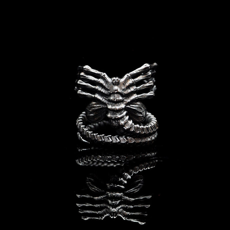 Punk Skeleton Claw Ring