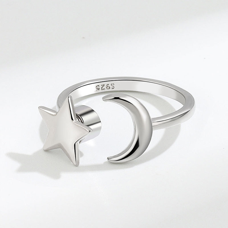 Adjustable Moon & Stars Anxiety Ring