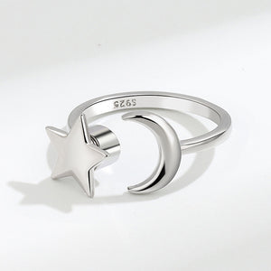 Adjustable Moon & Stars Anxiety Ring