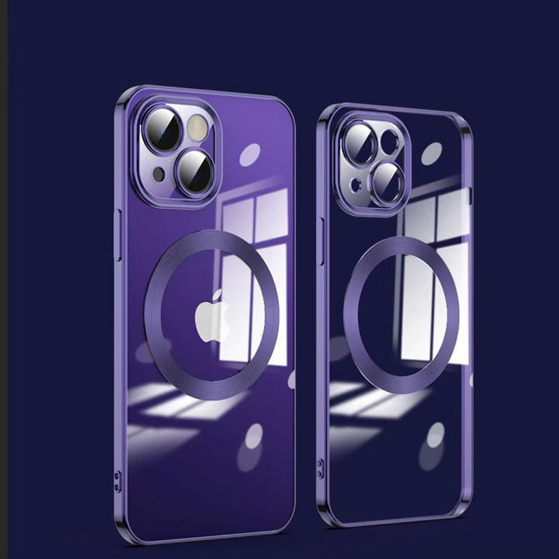 Electroplating Wireless Magnetic Charging All-Inclusive Lens Case for iPhone