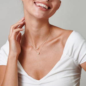 For Daughter & Granddaughter Letter Initial Necklace