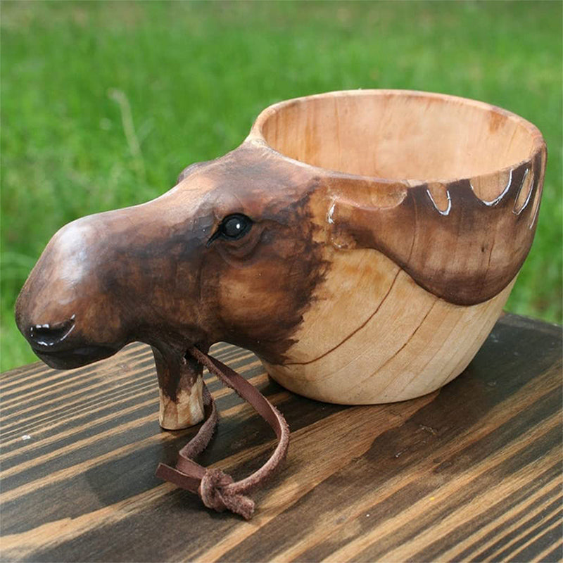 Cute Animal Handmade Wooden Mug