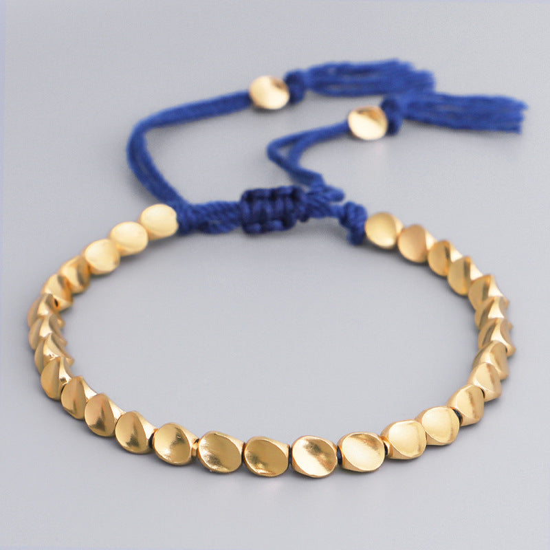 Shaped Copper Bead Bracelet
