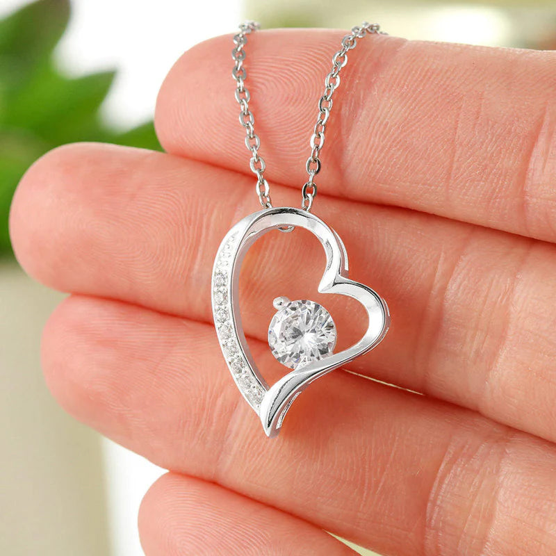 Silver Forever Love Heart Necklace