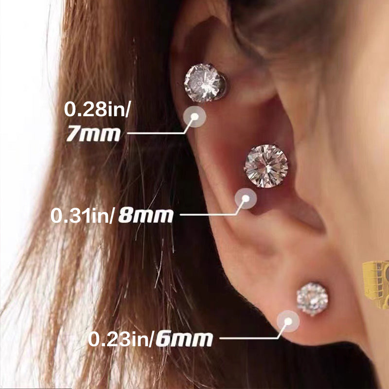 Magnetic Zircon Stud Ear Clip