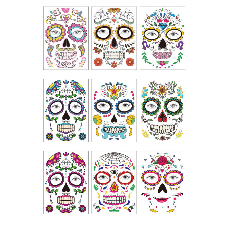 Halloween Waterproof Tattoo Sticker-Spooky Halloween Set