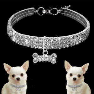 Cute Crystal Dog Necklace