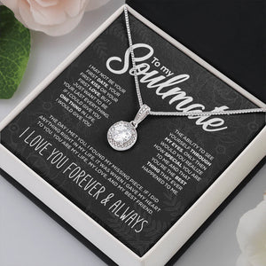 To My Soulmate Sparkling Round Created Necklace