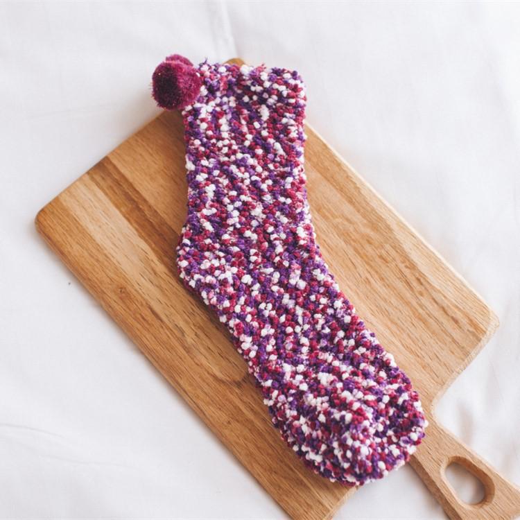 Coral Fleece Cupcake Socks