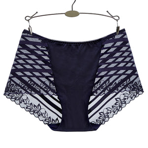 Women's Mid-Waist Cotton Lace Panties