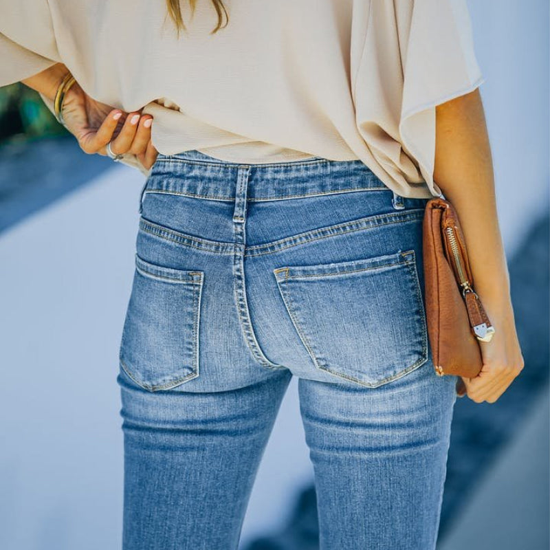 Vintage High-Waisted Jeans With Flared Legs From The 70s
