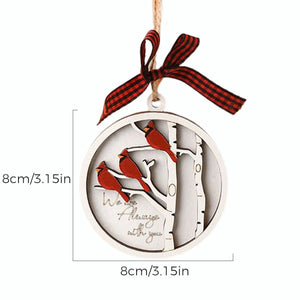 Handmade Memorial Ornament with Cardinals
