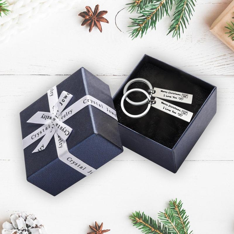 Couple Key Ring With Letter Pendant