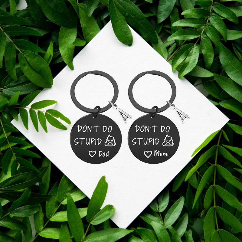 Don't Do Stupid Things Personalized Keychain