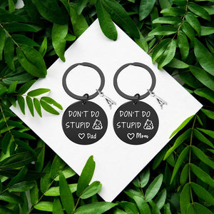 Don't Do Stupid Things Personalized Keychain