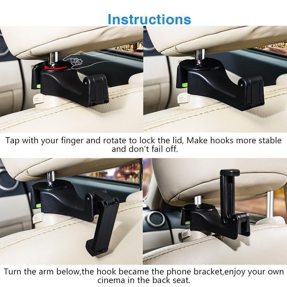 Portable Car Headrest Hook