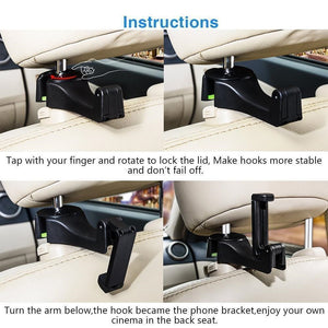 Portable Car Headrest Hook