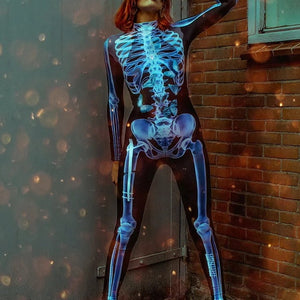 Halloween Sexy Skull Bodysuit