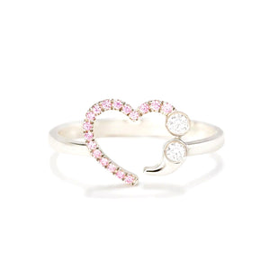 Inspirational Heart Adjustable Ring