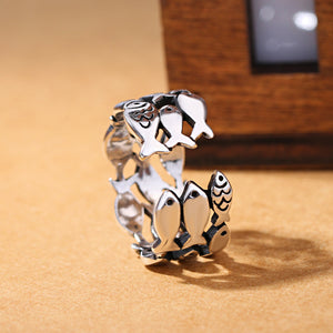 School of Fish Wrap Ring