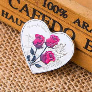 Rose Heart-Shaped Commemorative Coin