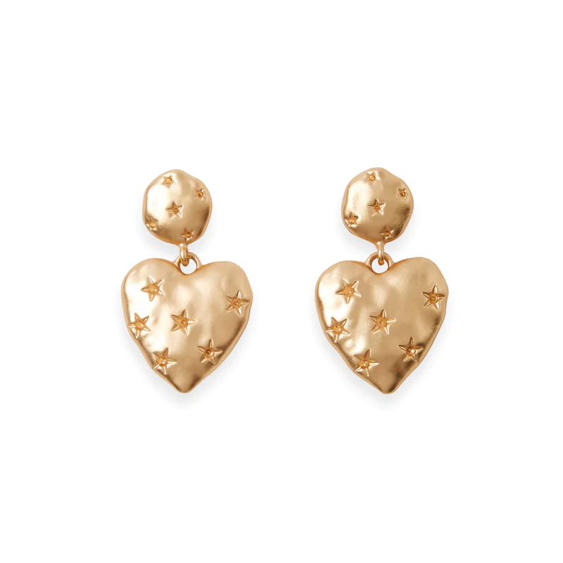 Gold Heart Earrings