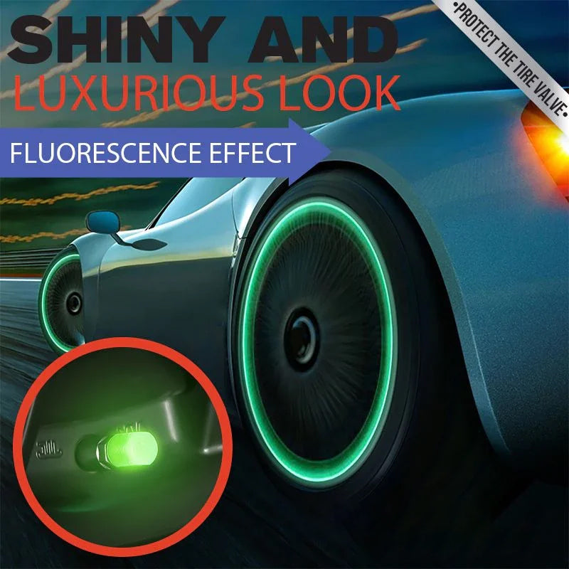 Universal Fluorescent Tire Valve Caps