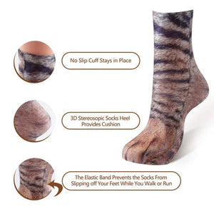 3D Animal Paw Socks
