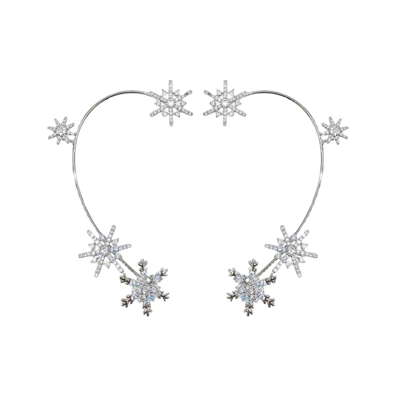 Diamond And Zirconia Earrings Without Holes