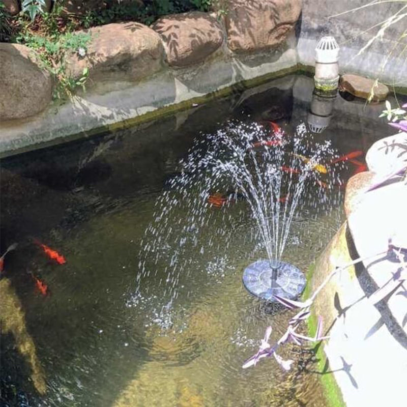 Solar Powered Bird Fountain With Lights