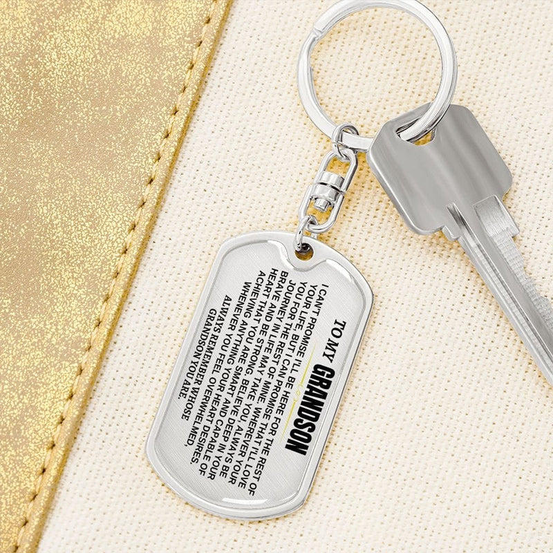 To My Grandson Keychain