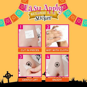 Halloween Waterproof Tattoo Sticker-Spooky Halloween Set