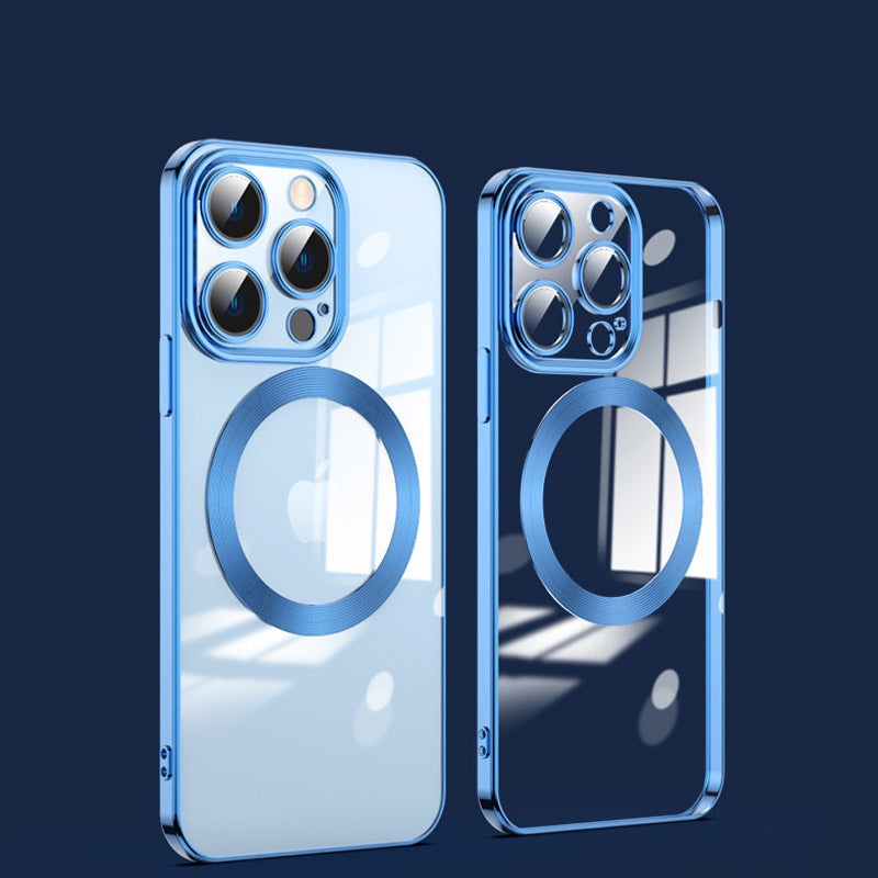 Electroplating Wireless Magnetic Charging All-Inclusive Lens Case for iPhone