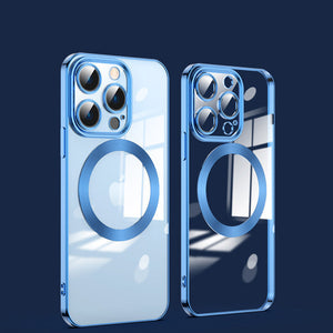 Electroplating Wireless Magnetic Charging All-Inclusive Lens Case for iPhone