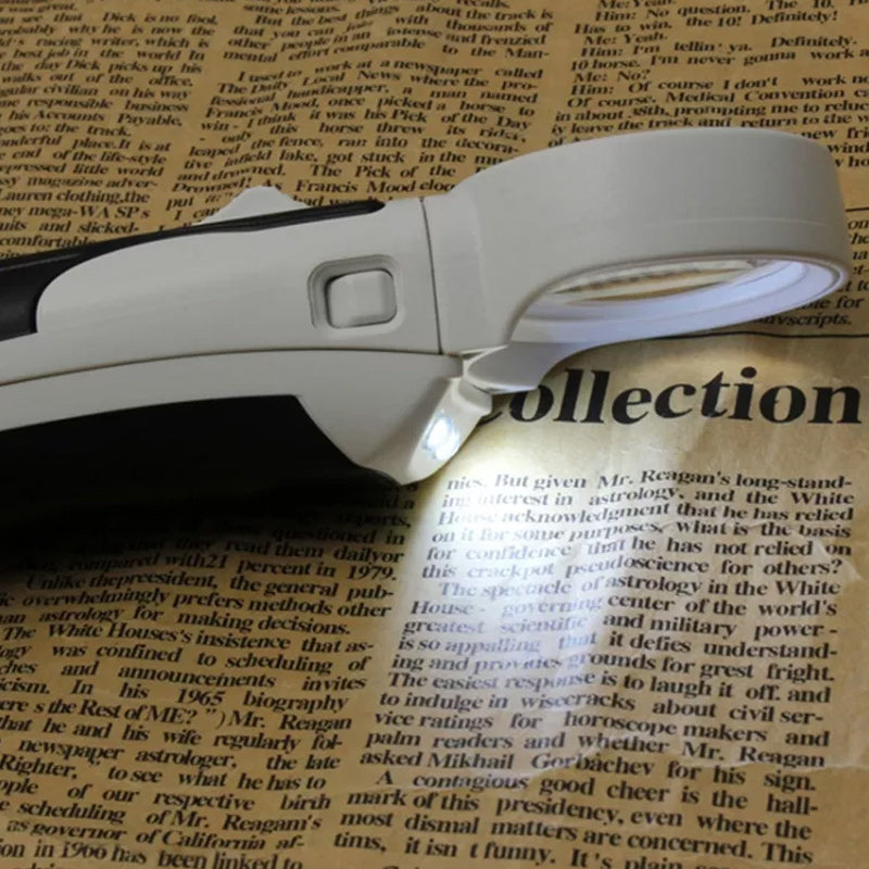 20X Optical Handheld Backlit Magnifier For Reading