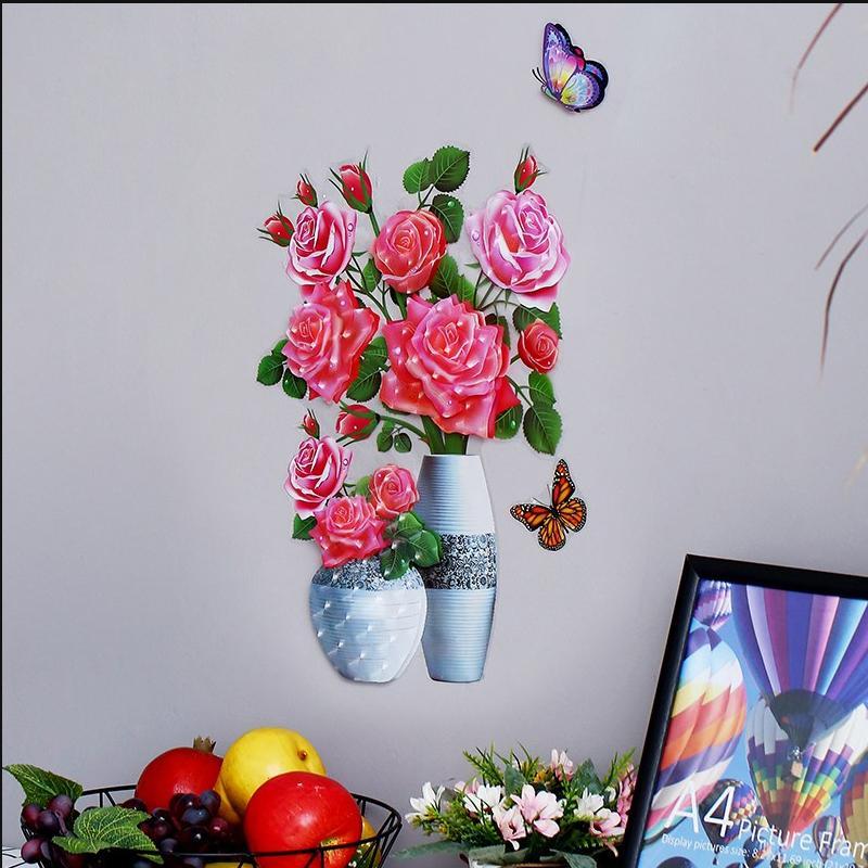 3D Vase Wall Sticker