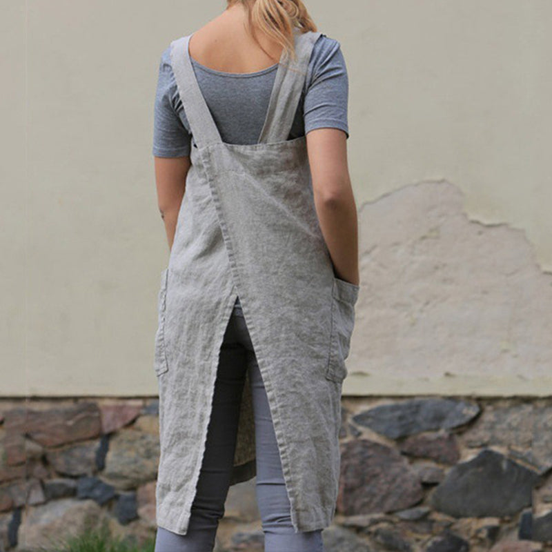 Women's Cotton and Linen Loose Apron